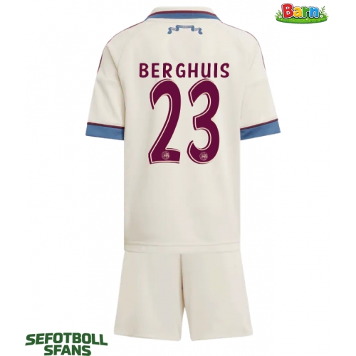 Ajax Steven Berghuis #23 Tredjeställ Barn 2025-26 Kortärmad (+ Korta byxor)